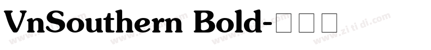 VnSouthern Bold字体转换